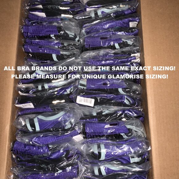 Set of 3! 32F Glamorise SPORT Bra (DOUBLE-LAYER) Wicking (UNDERWIRED) PURPLE NEW - Picture 15 of 15